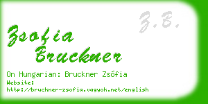 zsofia bruckner business card